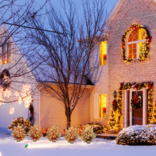 Load image into Gallery viewer, Flocked Christmas Tree Burlap Base outdoor winter decoration