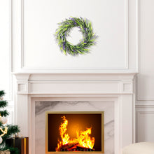 Load image into Gallery viewer, lavender wreath fireplace decor