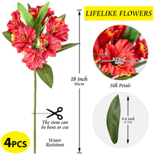 Load image into Gallery viewer, Amaryllis Artificial Flowers Red 18 Inch Tall Stem