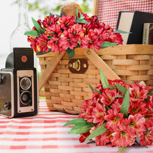 Load image into Gallery viewer, Amaryllis Artificial Flowers Red Lifelike Silk Petals