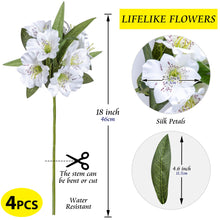Load image into Gallery viewer, Amaryllis Artificial Flowers White 18 Inch Long Stem Bulk