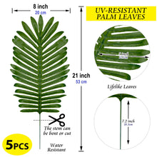 Load image into Gallery viewer, Artificial Palm Leaves 21 inches long