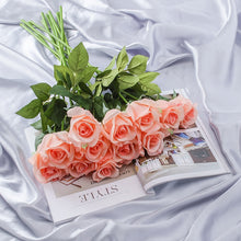 Load image into Gallery viewer, Blush Roses Bouquet Real-Touch Latex
