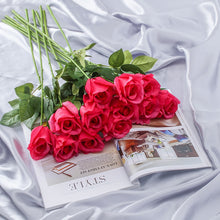 Load image into Gallery viewer, Fuchsia Pink Roses Real-Touch Bouquet