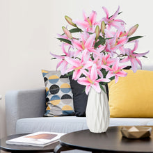 Load image into Gallery viewer, Lily Artificial Flowers Pink Real-Touch Silk