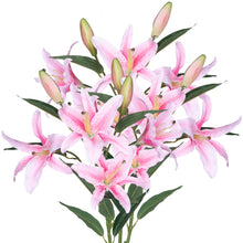 Load image into Gallery viewer, Lily Artificial Flowers Pink