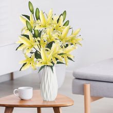 Load image into Gallery viewer, Lily Artificial Flowers Yellow Long Stems