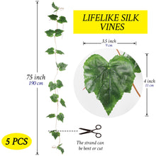 Load image into Gallery viewer, Silk Grapevines Artificial Ivy 75 inch long Strands Bulk