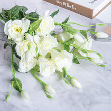 Load image into Gallery viewer, White Eustoma Silk Flowers Bouquet