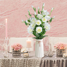 Load image into Gallery viewer, White Eustoma Silk Flowers Wedding Table Centerpiece