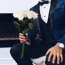 Load image into Gallery viewer, White Roses Real-Touch Wedding Bouquet