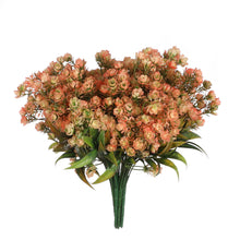 Load image into Gallery viewer, artificial red wildflowers green leaves