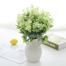 Load image into Gallery viewer, ivory-green faux flowers bouquet kitchen décor