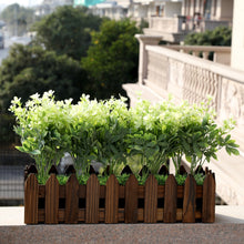Load image into Gallery viewer, ivory-green faux flowers potted arrangement balcony décor