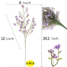 Load image into Gallery viewer, 29" Long Artificial Flowers Purple 5 PCS Bundle