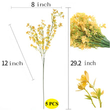 Load image into Gallery viewer, 29" Long Faux Flowers Yellow 5 PCS Bundle