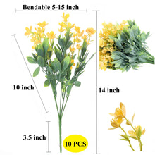 Load image into Gallery viewer, yellow ranunculus artificial flowers 14 inch long stem 10 PCS pack