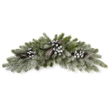 Load image into Gallery viewer, Christmas artificial swag greenery with pinecones and berries
