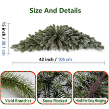 Load image into Gallery viewer, Green artificial Christmas swag 42 inches long
