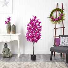 Load image into Gallery viewer, bougainvillea artificial tree purple home decor
