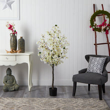 Load image into Gallery viewer, bougainvillea artificial tree white home decor
