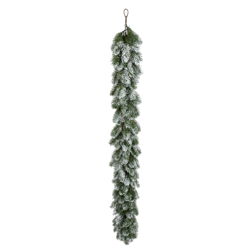 Frosted artificial Christmas garland
