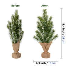 Load image into Gallery viewer, small flocked Christmas tree 12 inches

