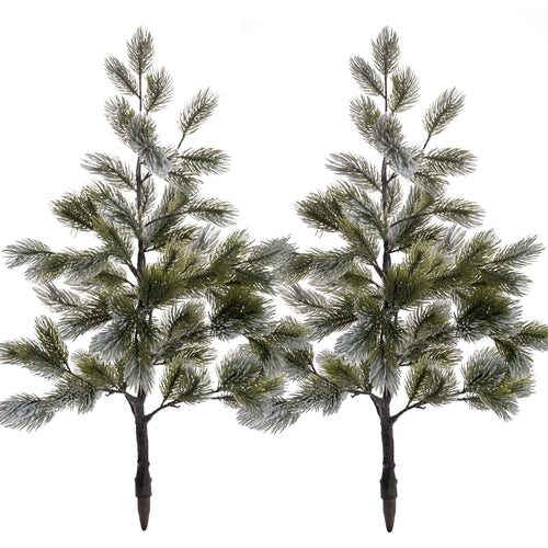 outdoor christmas trees flocked