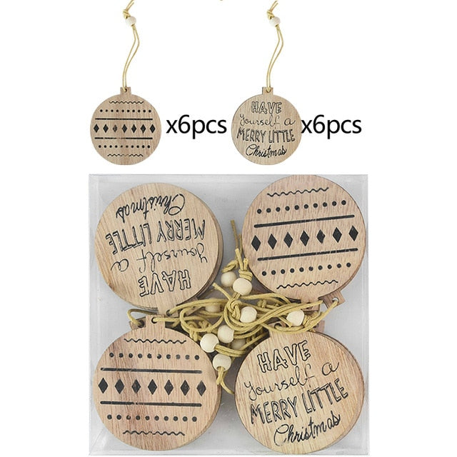 Christmas Tree Wooden Pendants have a merry little Christmas