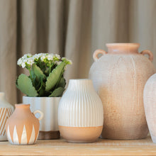 Load image into Gallery viewer, decorative stoneware vases boho decoration
