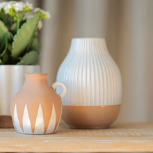 Load image into Gallery viewer, decorative stoneware vase boho decor

