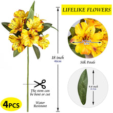 Load image into Gallery viewer, Amaryllis Artificial Flowers Yellow Long Stem
