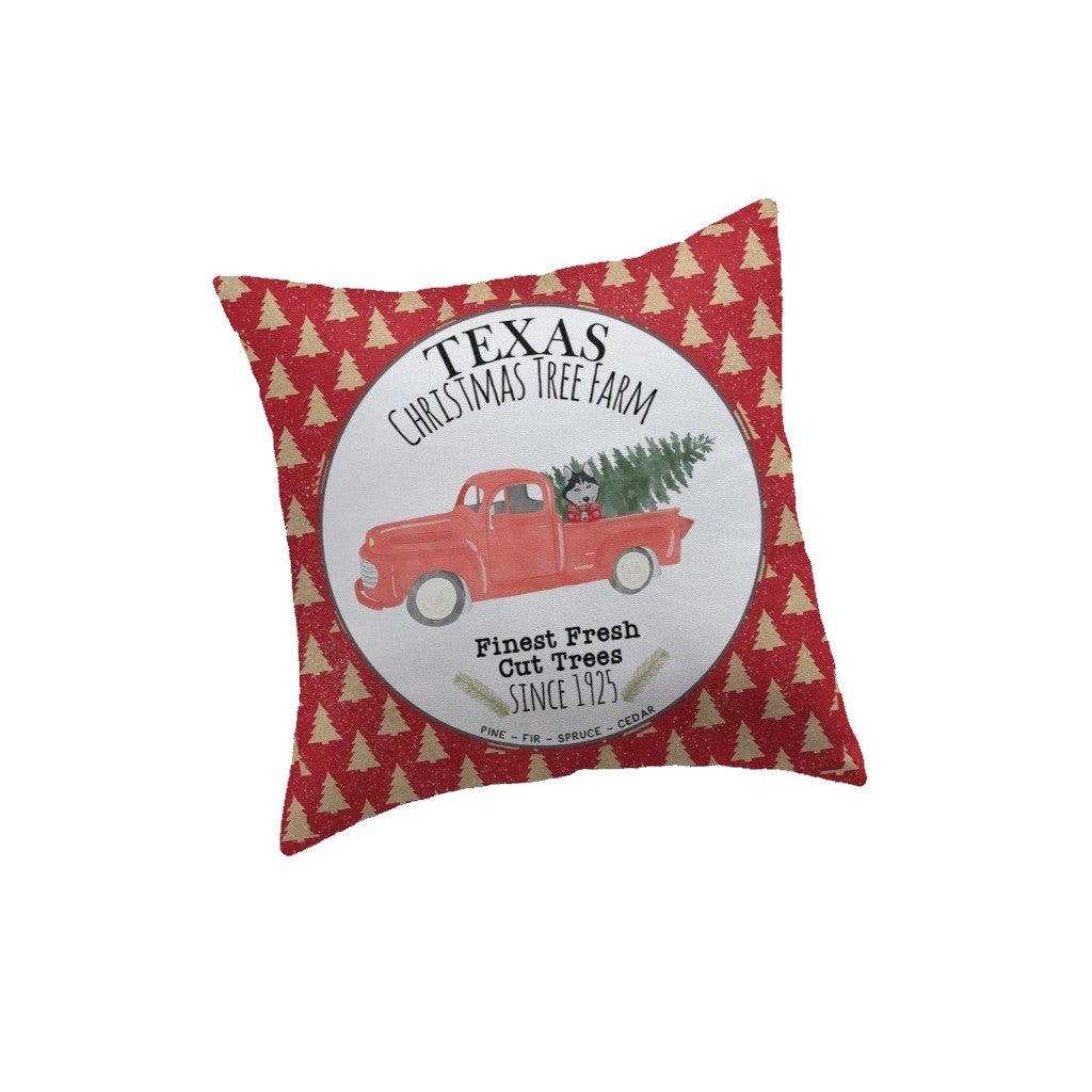 Christmas pillow cover red