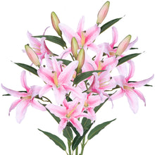 Load image into Gallery viewer, Lily Artificial Flowers Pink
