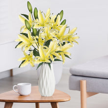 Load image into Gallery viewer, Lily Artificial Flowers Yellow Long Stems
