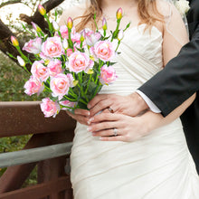 Load image into Gallery viewer, Pink Eustoma Artificial Flowers Wedding Bridal Bouquet
