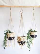 Load image into Gallery viewer, braided jute plant hangers pots greenery boho chic decor
