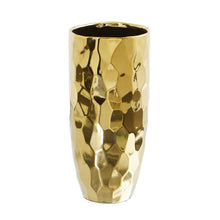 Load image into Gallery viewer, Gold Designer cylinder vase

