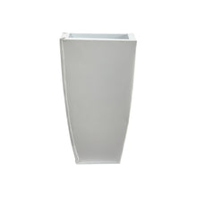 Load image into Gallery viewer, tapered square metal planter white

