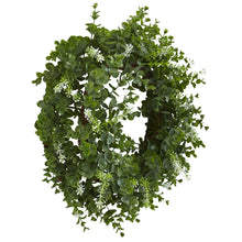 Load image into Gallery viewer, artificial Eucalyptus Wreath real touch greenery
