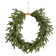 Load image into Gallery viewer, pre-lit artificial pine Christmas Wreath evergreen accent
