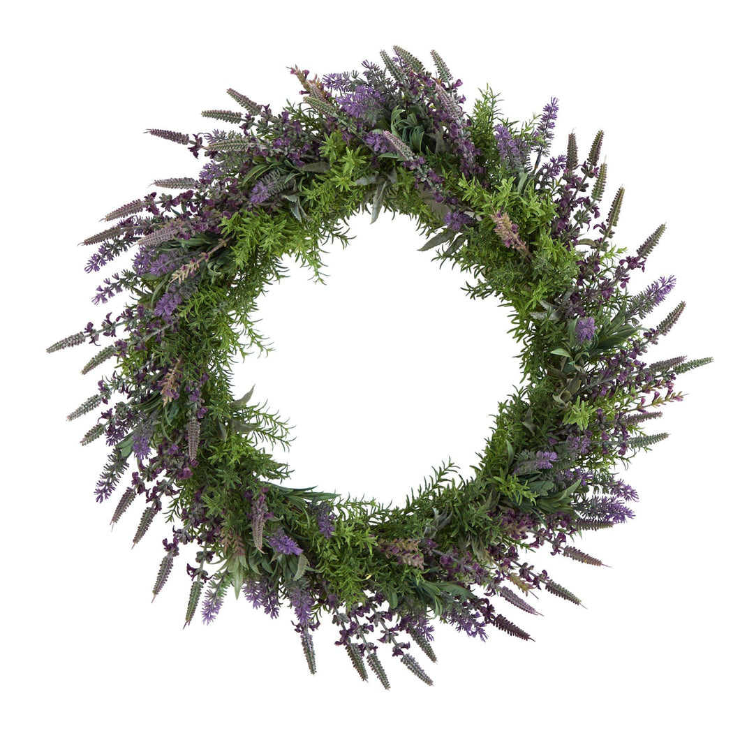 artificial lavender wreath