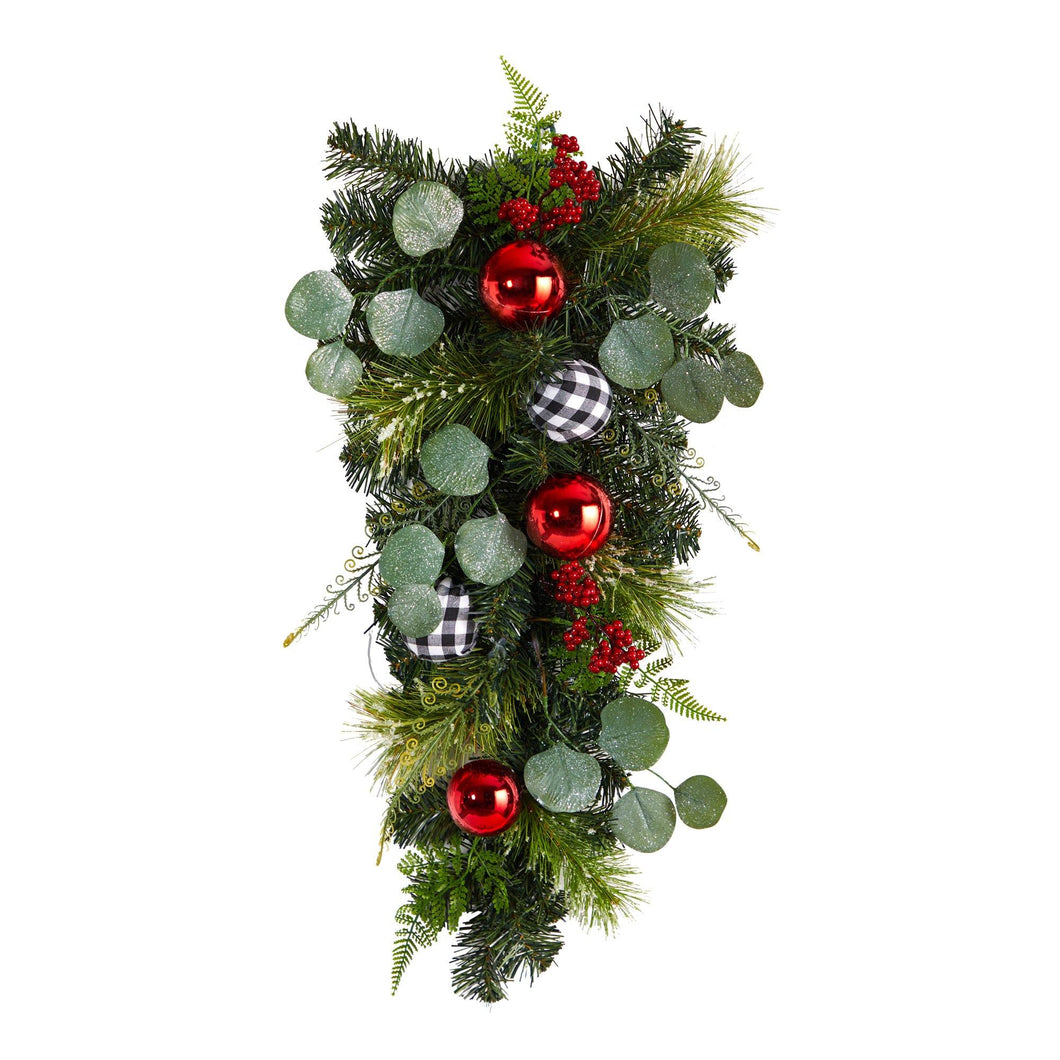 Christmas greenery ornament artificial swag