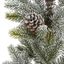 Load image into Gallery viewer, flocked pine cone artificial Christmas tree lifelike pinecones fake snow
