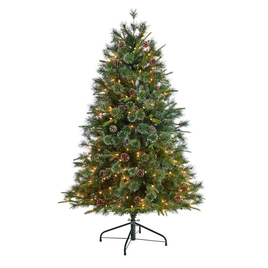 snow-tipped artificial Pine Christmas tree