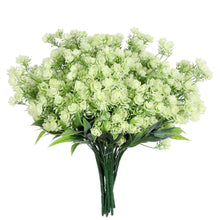 Load image into Gallery viewer, artificial white flowers green leaves 
