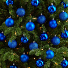 Load image into Gallery viewer, Shatterproof Christmas Ornaments blue tree decoration
