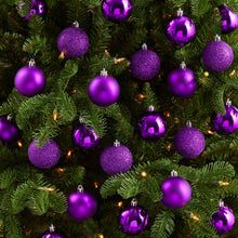 Load image into Gallery viewer, Shatterproof Christmas Ornaments purple tree decoration
