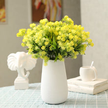 Load image into Gallery viewer, artificial lemon-yellow wildflower bouquet DIY filler

