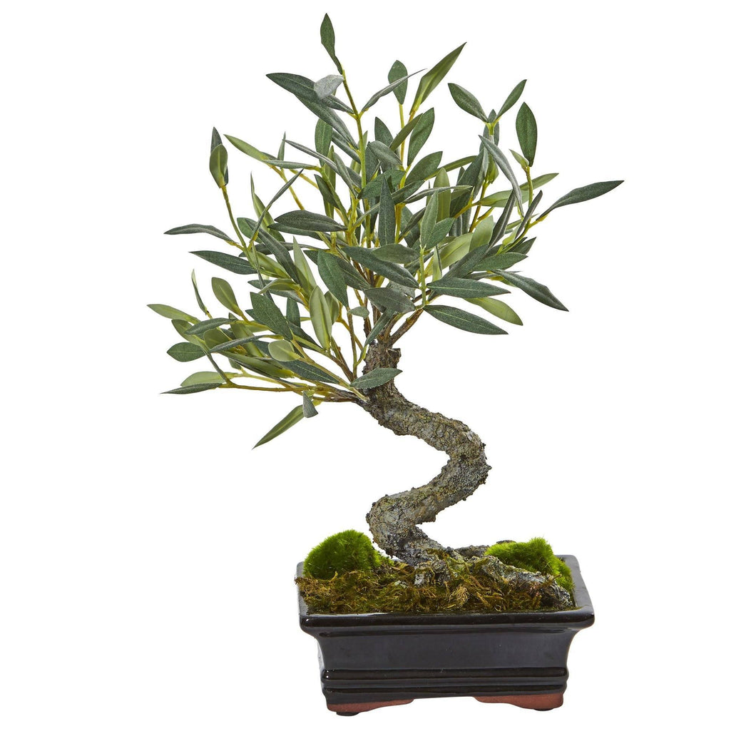 Artificial Mini Olive Bonsai Tree 14 inches tall